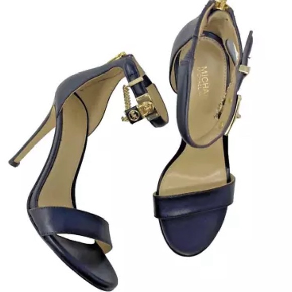 Michael Kors Women's Hamilton Chain Ankle-Strap Dress Sandals 6 Brown - Picture 5 of 10